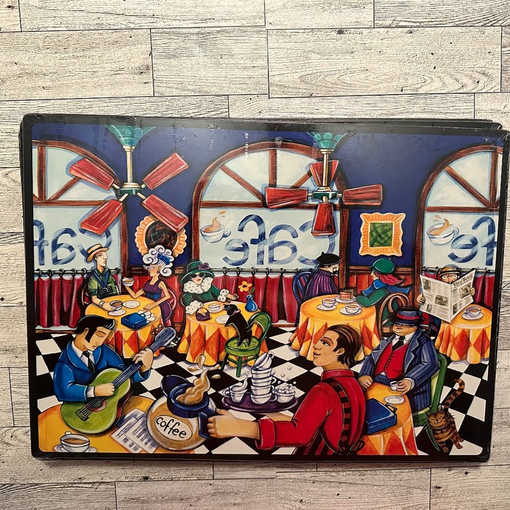 Home Trends CAFÉ PASQUAL Fiberboard Placemat Set of 5 ~New & Sealed